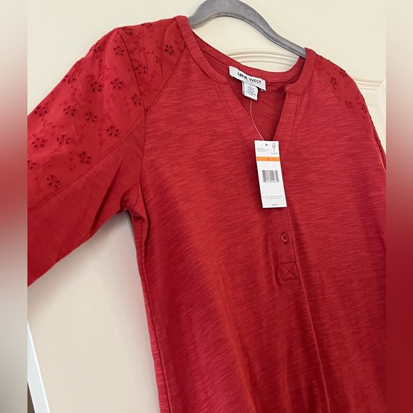 NWT Nine West Jeans brand Henley Style 3/4 Sleeve Women’s size Small - Picture 12 of 16